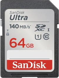 SanDisk Ultra Tarjeta SDXC 64 GB UHS-I Clase 10 - Velocidad de Lectura 120 MB/s, Clase 1 (U1), Resistente a Agua, Golpes, Temperatura y Rayos X