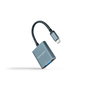 Nanocable Conversor USB-C a VGA, Aluminio, Gris, 10 cm
