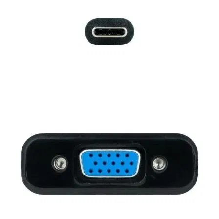 Nano Cable 10.16.4101-BK Conversor USB Tipo-C Macho a VGA Hembra, Negro, 10cm