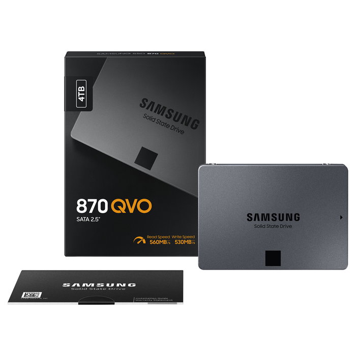 Samsung 870 QVO 4TB SSD SATA III 2.5" Interno, V-NAND MLC, 560MB/s Lectura, 530MB/s Escritura, MZ-77Q4T0