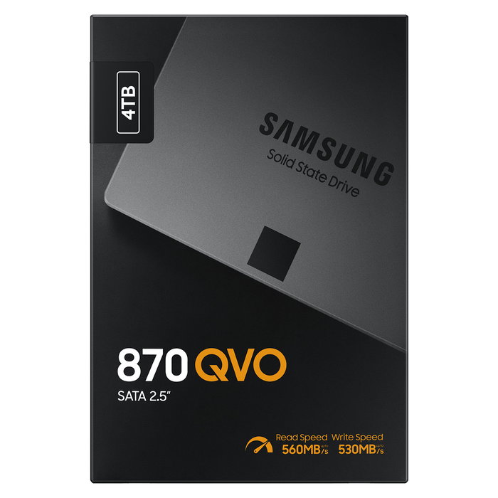 Samsung 870 QVO 4TB SSD SATA III 2.5" Interno, V-NAND MLC, 560MB/s Lectura, 530MB/s Escritura, MZ-77Q4T0