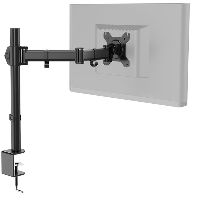 Nox NXLITESNGLSTAND - Soporte de Monitor de Escritorio con Brazo Ajustable para 1 Pantalla de 13 a 27 Pulgadas, Giro 180°, Inclinación, Color Negro Nox NXLITESNGLSTAND - Soporte de Monitor de Escritorio con Brazo Ajustable para 1 Pantalla de 13 a 27 Pulgadas, Giro 180°, Inclinación, Color Negro