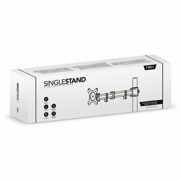 Nox Soporte de Mesa Lite Single Stand para Monitor de 13 a 27 Pulgadas Negro