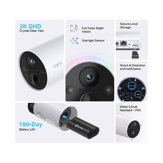 TP-Link Tapo C420S2 Kit de 2 Cámaras de Vigilancia 2K QHD TP-Link Tapo C420S2 Kit de 2 Cámaras de Vigilancia 2K QHD