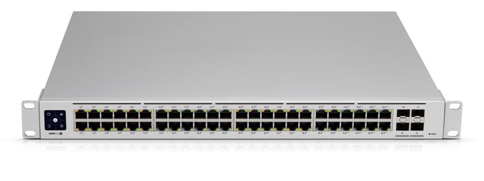 Ubiquiti USW-Pro-48-POE Gen 2 Switch, 48x 10/100/1000 RJ45 PoE, 4x 1/10 Gbps SFP+, 660W, UniFi Gen 2