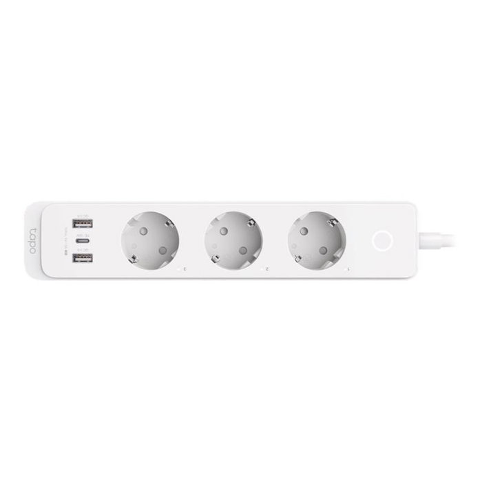 TP-Link Tapo P300 Regleta Inteligente Wi-Fi con 3 Tomas y 3 Puertos USB, Blanco