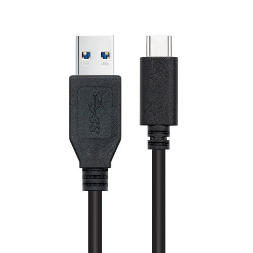 Nanocable Cable USB-C a USB-A 3.1 Gen2 10 Gbps 3A 2m Negro