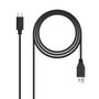 Nanocable Cable USB-C a USB-A 3.1 Gen2 10 Gbps 3A 2m Negro
