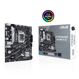 ASUS PRIME B760M-K D4 Placa Base Intel LGA1700 DDR4 HDMI PCIe4.0 4SATA3 USB3.2 MATX