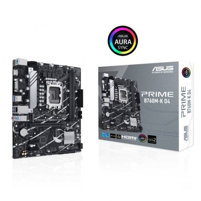 ASUS PRIME B760M-K D4 DDR4 Micro ATX ASUS PRIME B760M-K D4 DDR4 Micro ATX