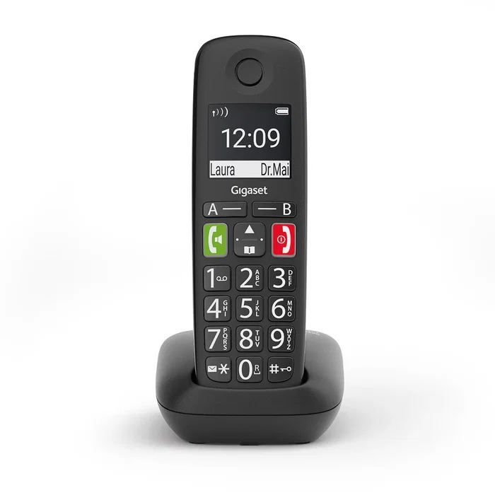 Gigaset S30852-H2901-D201 E290 Teléfono Fijo Inalámbrico DECT/Analógico con Teclas Grandes, Pantalla de Alta Visibilidad, 150 Contactos y Contestador Automático - Negro Gigaset S30852-H2901-D201 E290 Teléfono Fijo Inalámbrico DECT/Analógico con Teclas Grandes, Pantalla de Alta Visibilidad, 150 Contactos y Contestador Automático - Negro