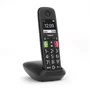 Gigaset S30852-H2901-D201 E290 Teléfono Fijo Inalámbrico DECT/Analógico con Teclas Grandes, Pantalla de Alta Visibilidad, 150 Contactos y Contestador Automático - Negro