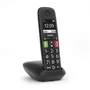 Gigaset S30852-H2901-D201 E290 Teléfono Fijo Inalámbrico DECT/Analógico con Teclas Grandes, Pantalla de Alta Visibilidad, 150 Contactos y Contestador Automático - Negro