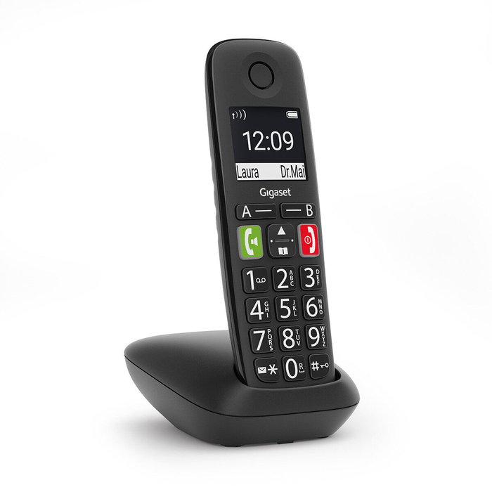 Gigaset E290 Teléfono Inalámbrico de Teclas Grandes Negro