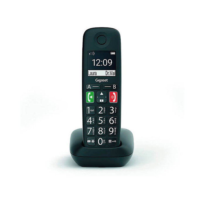 Gigaset E290 Teléfono Inalámbrico de Teclas Grandes Negro