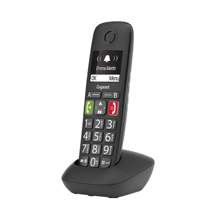 Gigaset E290 Teléfono Inalámbrico de Teclas Grandes Negro
