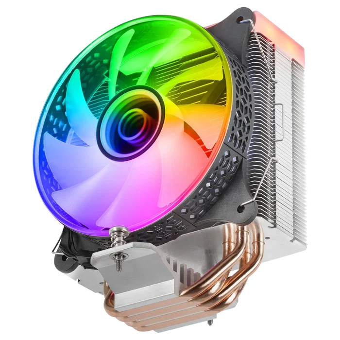 Mars Gaming MCPU-VR Disipador de CPU AIO ARGB con Doble Espejo Infinito, 4 Heatpipes HCT, TDP 180W, Ventilador PWM 12cm, Compatible Intel LGA 1700/1200 y AMD AM5/AM4