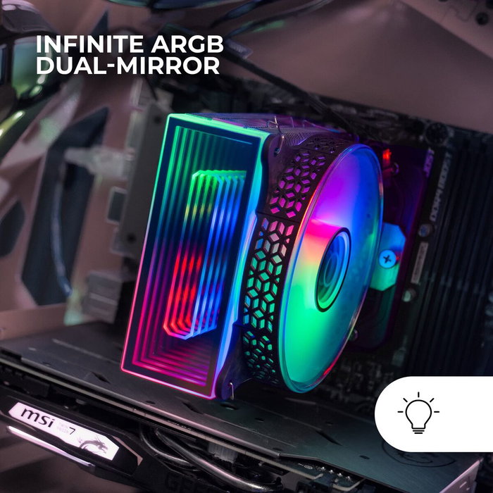 Mars Gaming MCPU-VR Disipador de CPU ARGB 180W Negro