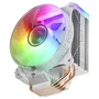 Mars Gaming MCPU-VR Disipador CPU Refrigeración por Aire 120mm ARGB Blanco, Doble Espejo Infinito, TDP 180W, 4 Heatpipes HCT, Compatible con Intel LGA 1700/1200 y AMD AM5/AM4