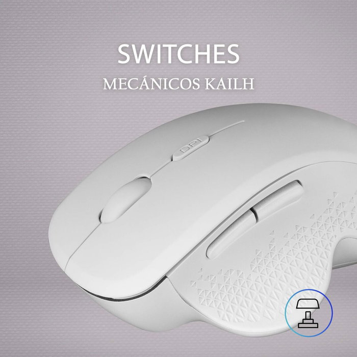Mars Gaming MMWERGO Ratón Gaming Inalámbrico Ergonómico Blanco