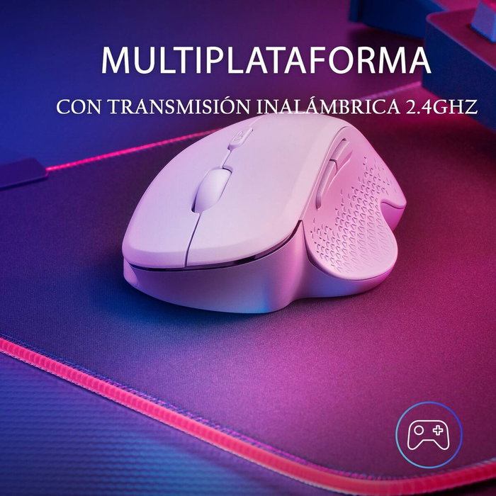 Mars Gaming MMWERGO Ratón Gaming Inalámbrico Ergonómico Blanco