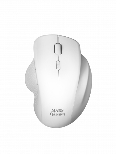 Mars Gaming MMWERGO Ratón Gaming Inalámbrico Ergonómico Blanco