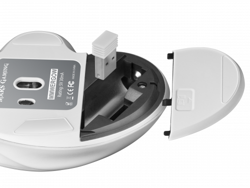 Mars Gaming MMWERGO Ratón Gaming Inalámbrico Ergonómico Blanco