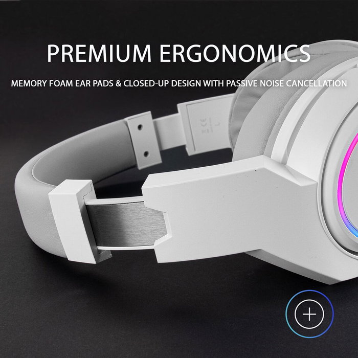 Mars Gaming MHW100 Auriculares Gaming Inalámbricos ARGB Blanco