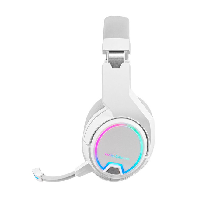 Mars Gaming MHW100 Auriculares Gaming Inalámbricos ARGB Blanco