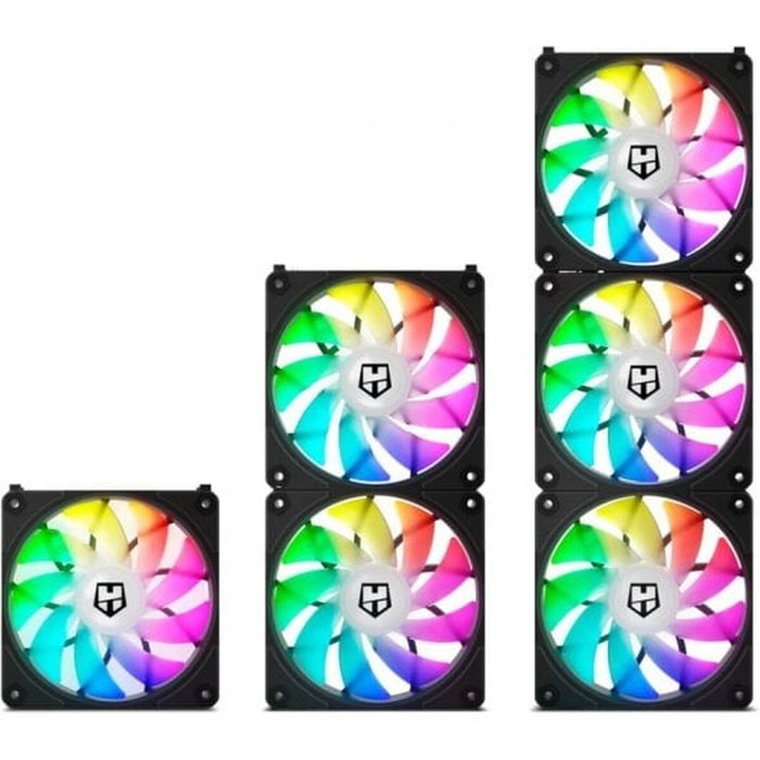 Nox Hummer Easy Link Kit de 3 Ventiladores ARGB Negros