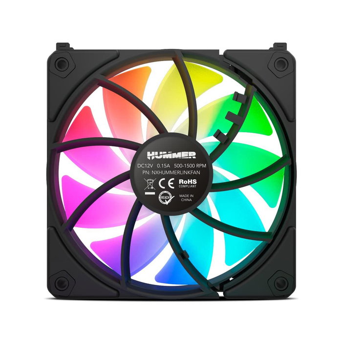 Nox Hummer Easy Link Kit de 3 Ventiladores ARGB Negros