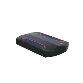 TooQ TQE-2599RGB Caja Externa Gaming para Discos HDD/SSD 2.5", USB 3.2 Gen 1, Negro, Carcasa Externa con LED, Plug and Play, Compatible hasta 2TB