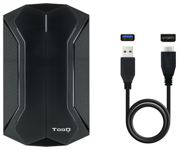 Tooq TQE-2599RGB Caja Externa Gaming para HDD/SSD de 2.5 Pulgadas - Negro