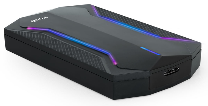 Tooq TQE-2599RGB Caja Externa Gaming para HDD/SSD de 2.5 Pulgadas - Negro