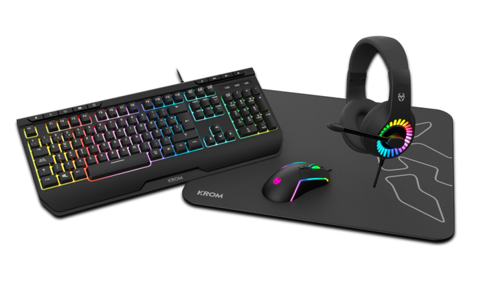 Krom Kenya Kit Gaming 4 en 1 RGB Negro Krom Kenya Kit Gaming 4 en 1 RGB Negro