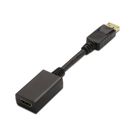 AISENS A125-0134 Conversor DisplayPort a HDMI, 15cm, Negro