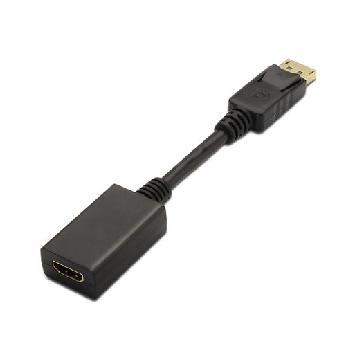 AISENS A125-0134 Conversor DisplayPort a HDMI, 15cm, Negro AISENS A125-0134 Conversor DisplayPort a HDMI, 15cm, Negro