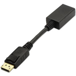AISENS A125-0134 Conversor DisplayPort a HDMI, 15cm, Negro