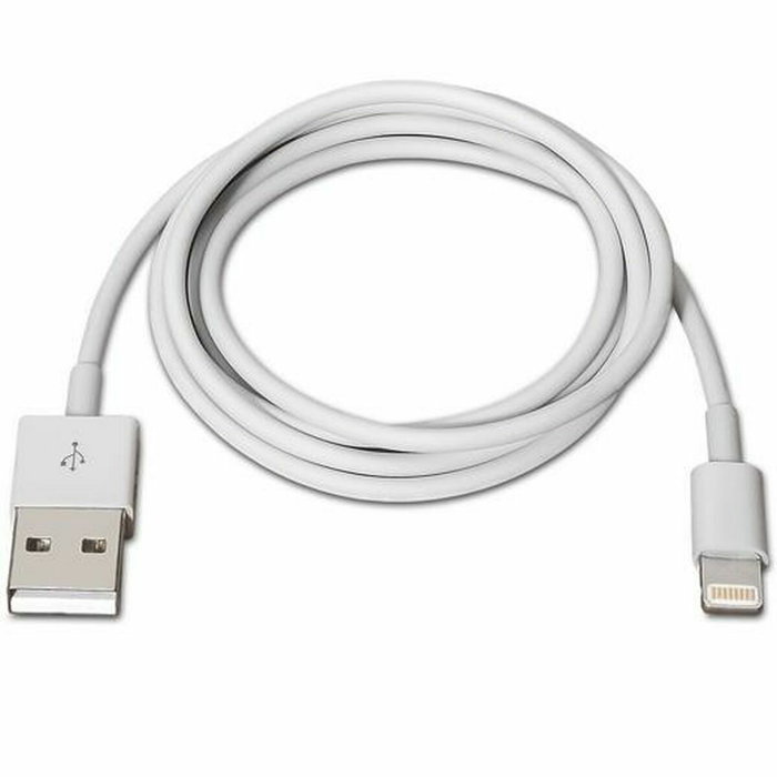 AISENS Cable Lightning a USB 2.0 Blanco 1m