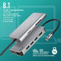 NGS WonderDock8 Adaptador USB-C 8 en 1 Plata