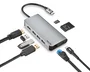 NGS Wonderdock8 Hub USB-C 8 en 1 con 3x USB 3.0, PD 60W, HDMI 4K 30Hz, Puerto LAN RJ45 Gigabit y Lector de Tarjetas SD/TF - Carcasa de Aluminio Plata