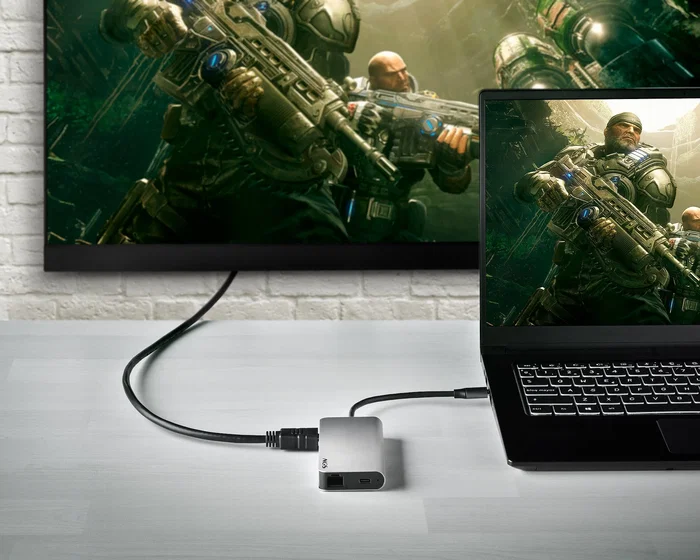 NGS Wonderdock8 Hub USB-C 8 en 1 con 3x USB 3.0, PD 60W, HDMI 4K 30Hz, Puerto LAN RJ45 Gigabit y Lector de Tarjetas SD/TF - Carcasa de Aluminio Plata