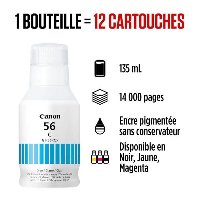 Canon Botella de tinta GI-56C Cian Canon Botella de tinta GI-56C Cian