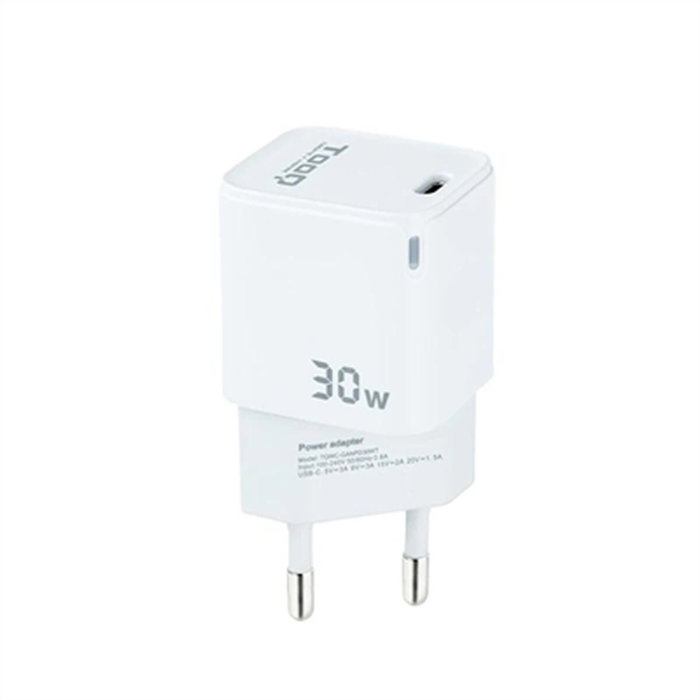 Tooq Cargador de Pared GaN USB-C/PD 30W Blanco