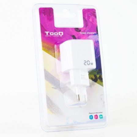 TooQ TQWC-PD20WT Cargador de Pared USB Tipo-C 20W Blanco