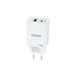 TOOQ TQWC-GANQCPD45WT Cargador USB-C/PD + USB-A/QC 45W Blanco
