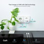 TOOQ Cargador de Pared GaN 45W con USB-C y USB-A, Blanco