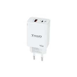 TOOQ TQWC-GANQCPD45WT Cargador USB-C/PD + USB-A/QC 45W Blanco