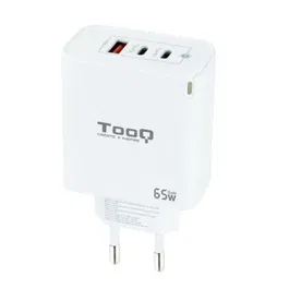 TOOQ CARGADOR DE PARED GaN 2USB-C/PD + USB-A/QC 65W