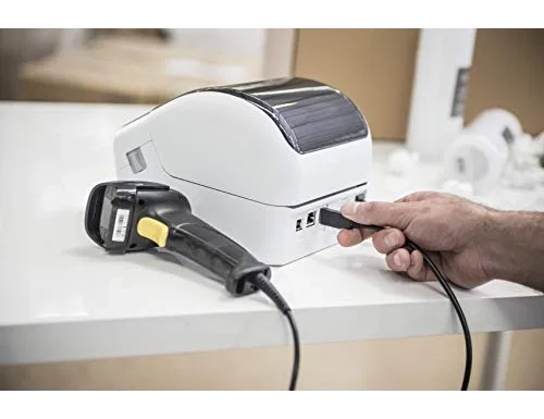 Brother QL-1110NWBC Impresora de Etiquetas Térmica de Gran Formato con WiFi y Bluetooth, Blanca y Negra
